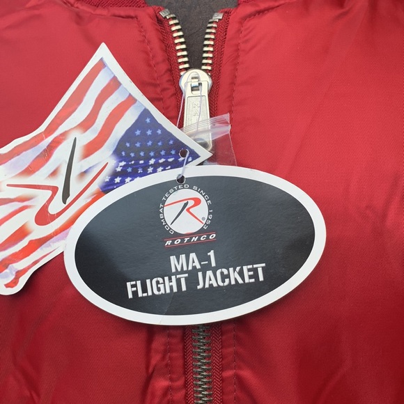 MA-1 reversible bomber jacket, size large in red NWT - Picture 4 of 7